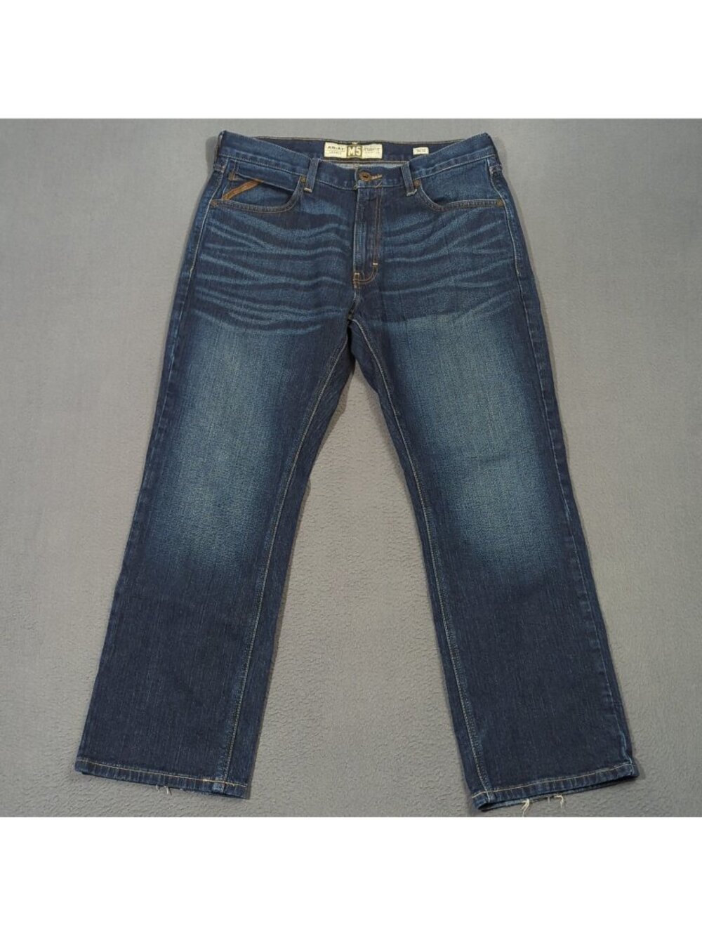 Ariat Jeans Men's 34x30 Blue M5 Slim Stretch Legacy Stackable Straight Leg